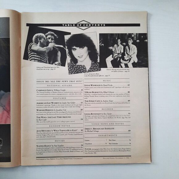 The Who - Vintage 80's Rolling Stone Magazine 1982- Issue #382 - Picture 2 of 5